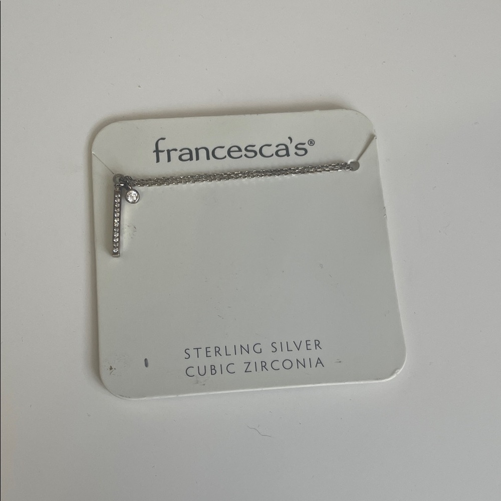 Francesca's Sterling Silver Cubic Zirconia Necklace